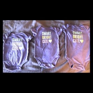Smart - Bright - Cute Onesies in 3 Sizes